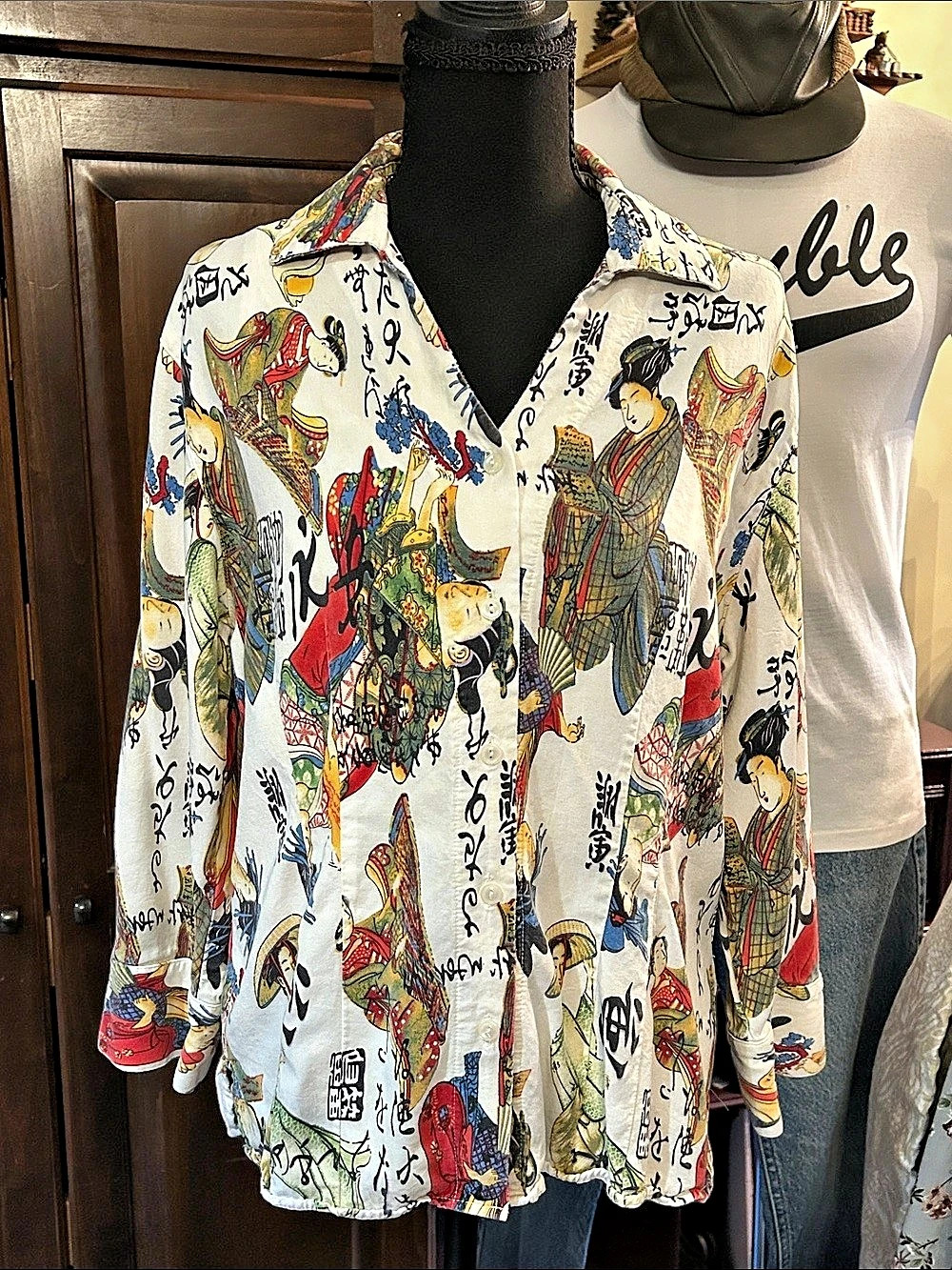 Tianello Geisha House Print Blouse Medium